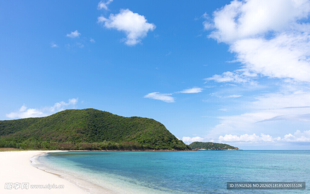 美丽海岛沙滩海景风光