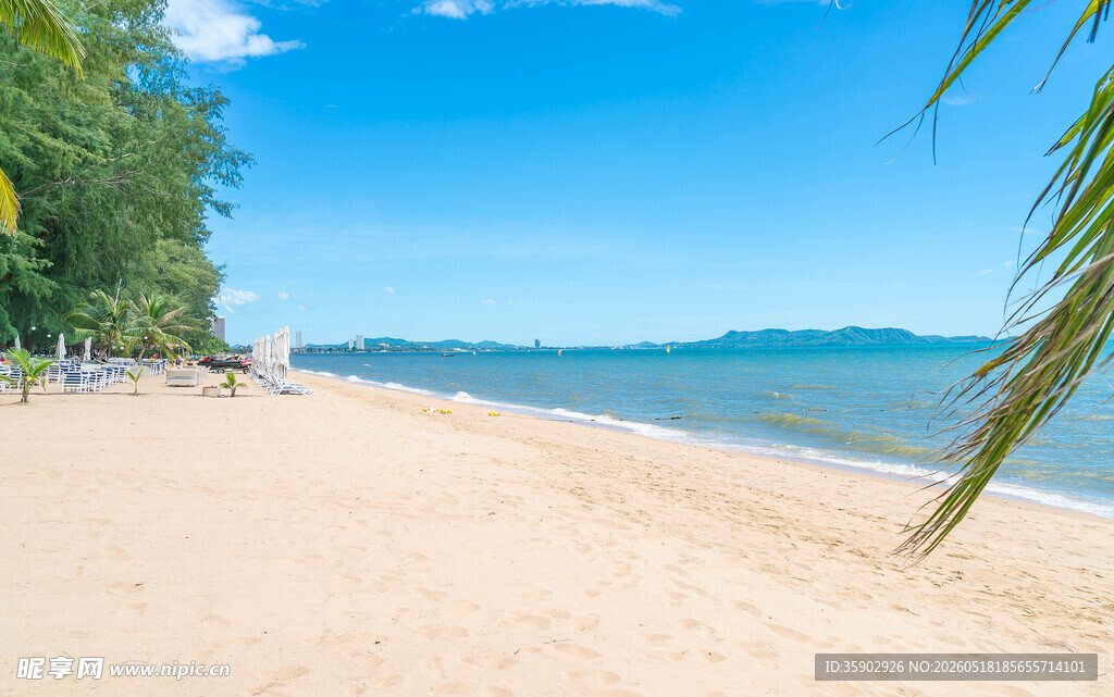 美丽沙滩海景风光