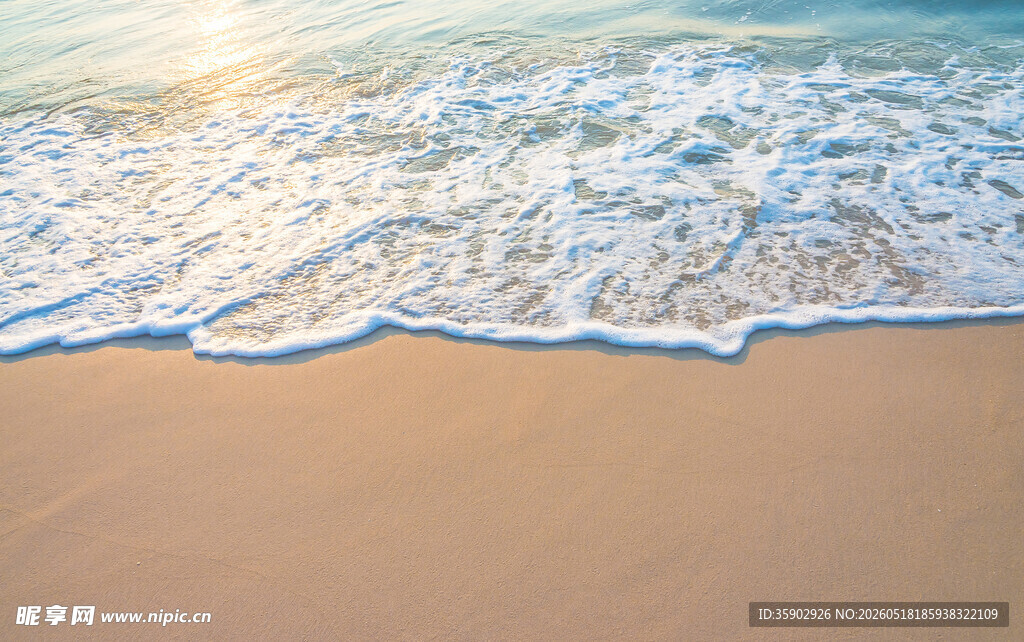 海边沙滩海浪美景