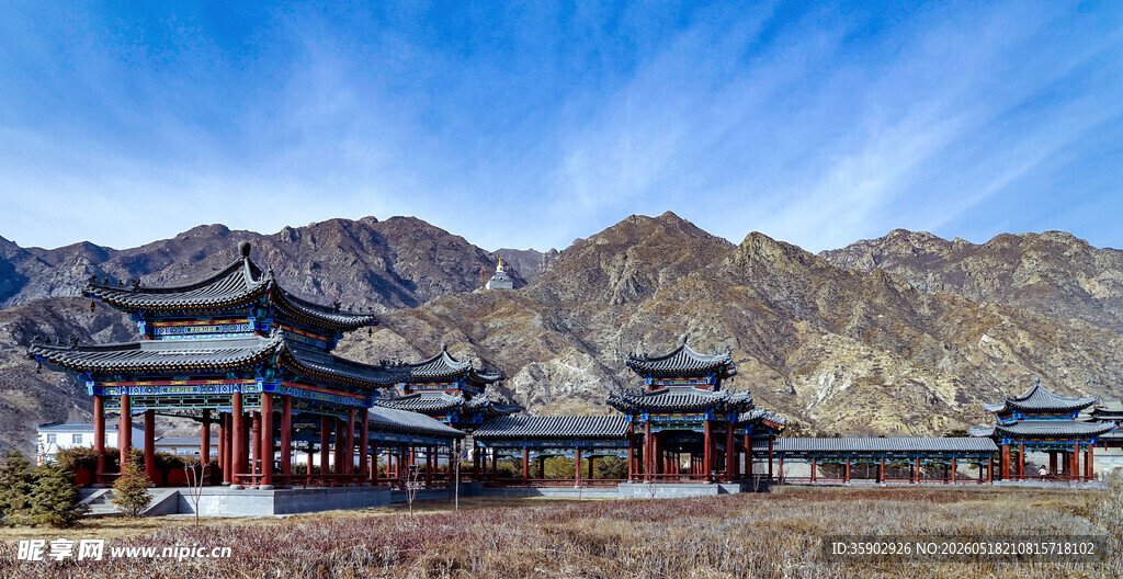 山间古建尽显中式典雅韵味