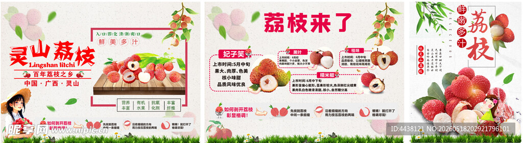 灵山荔枝桂味宣传海报
