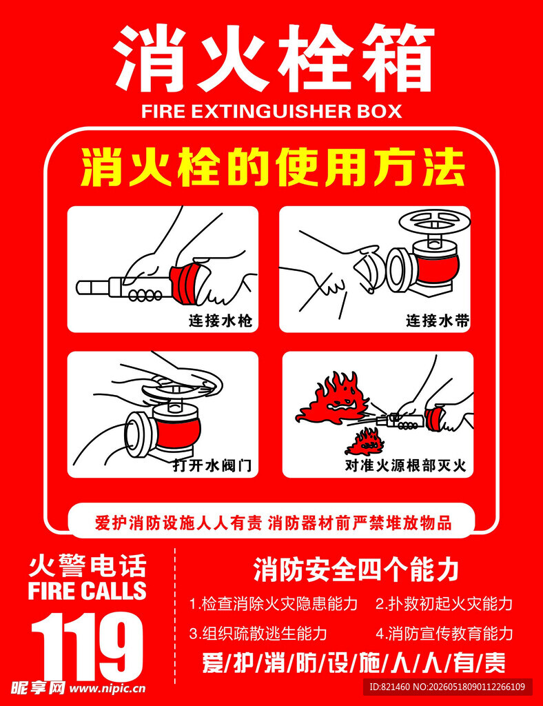 消火栓箱使用方法图示