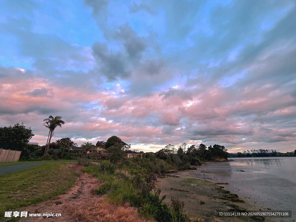 海滨黄昏美景