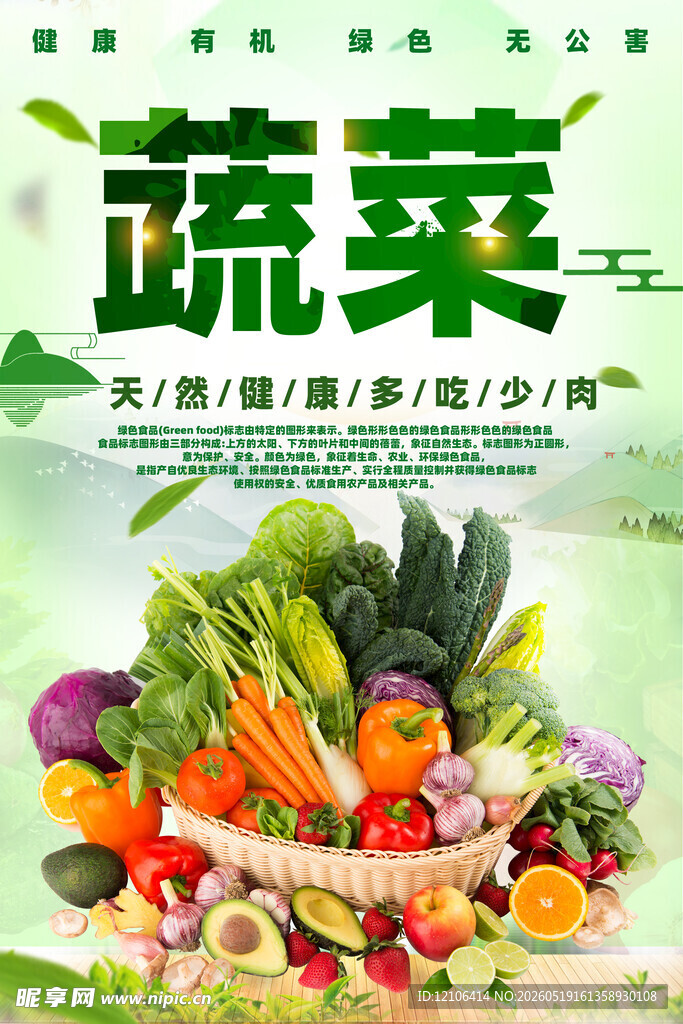 新鲜多样蔬菜水果大集合