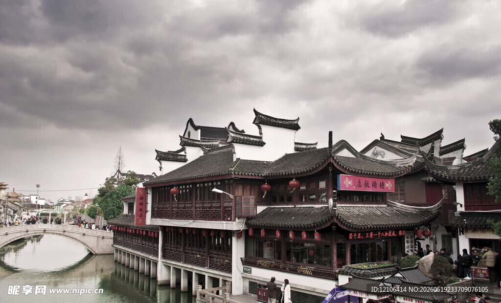 江南水乡古建筑风景图