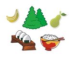 卡通美食与水果