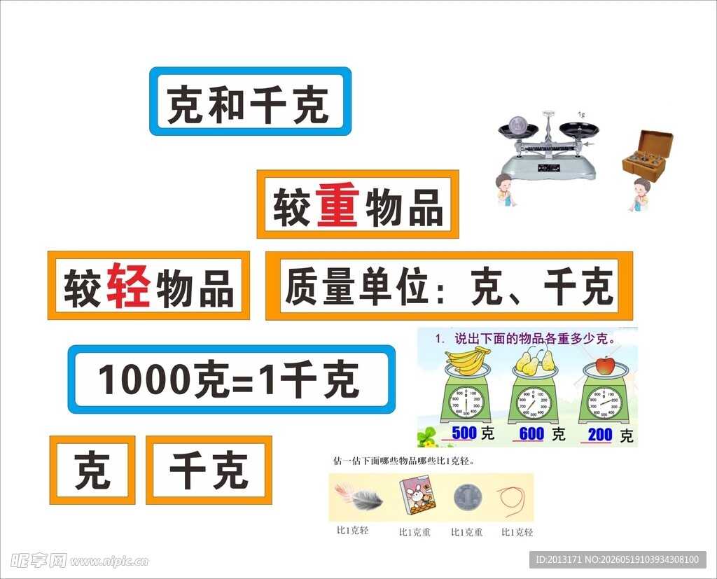 克与千克 重量单位知识讲解