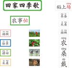 田家四季歌板书展示