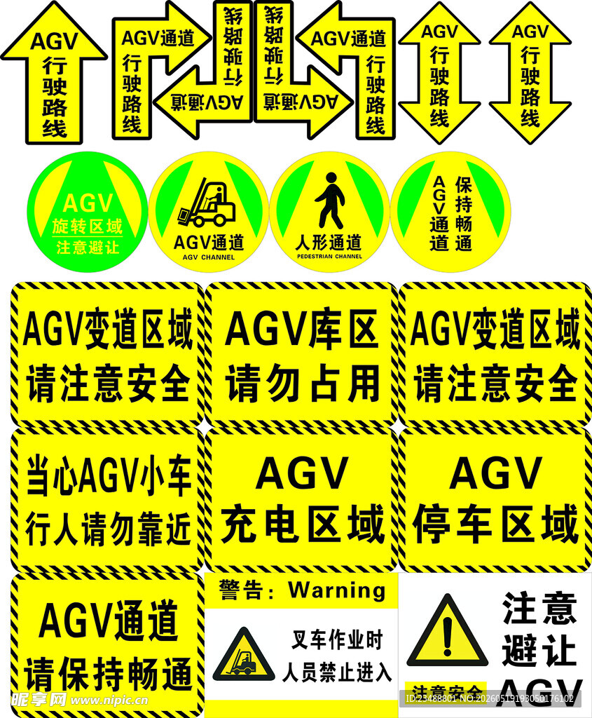 AGV区域指示标识牌
