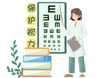 医生指导护眼与视力检查