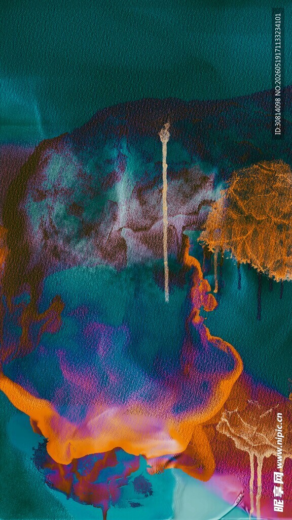 梦幻色彩抽象艺术风景图