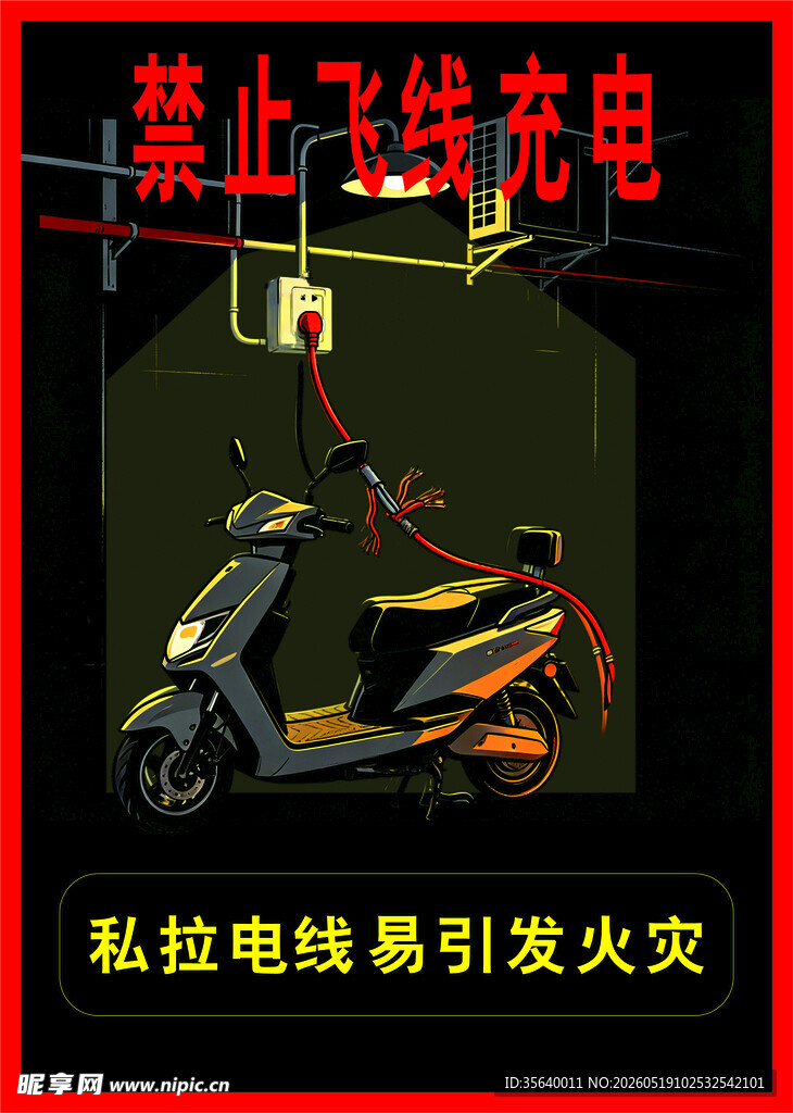 禁止飞线充电