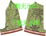 民族风绿色花纹服饰布料
