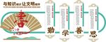 校园读书阅读文化学校背景墙