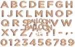 金属质感字母数字展示