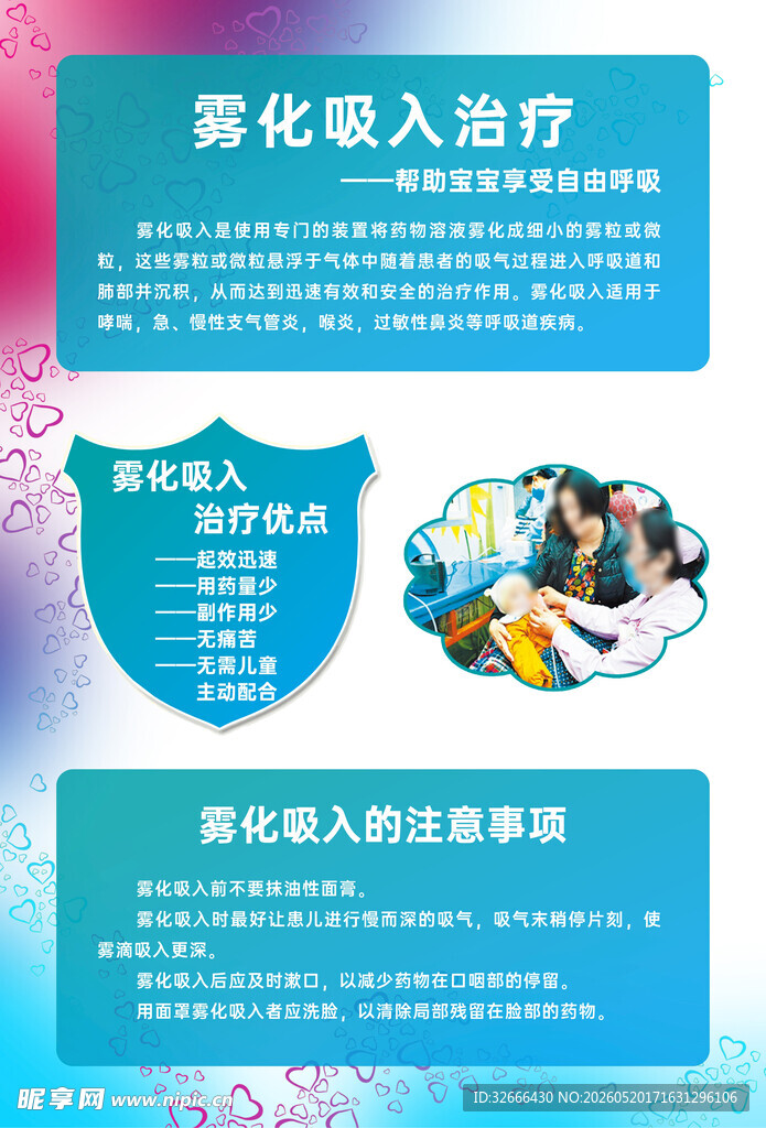 儿科展板雾化吸入治疗