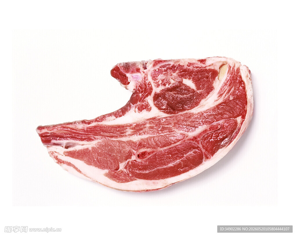 新鲜生猪肉羊排特写