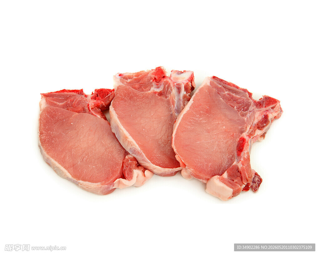 新鲜生猪肉切片