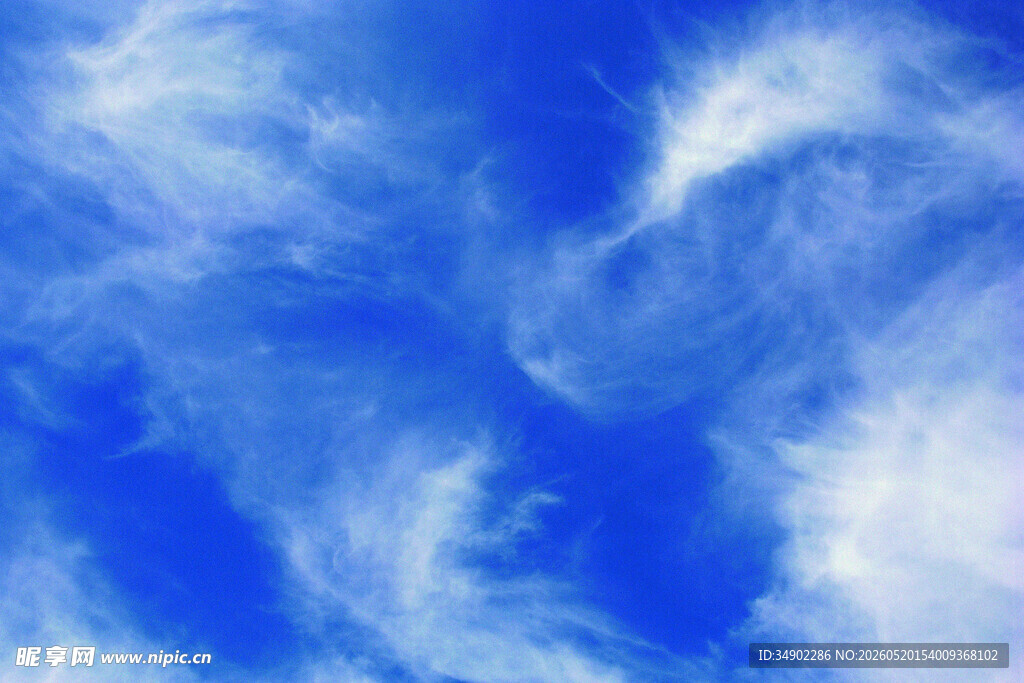 梦幻蓝色天空纹理背景