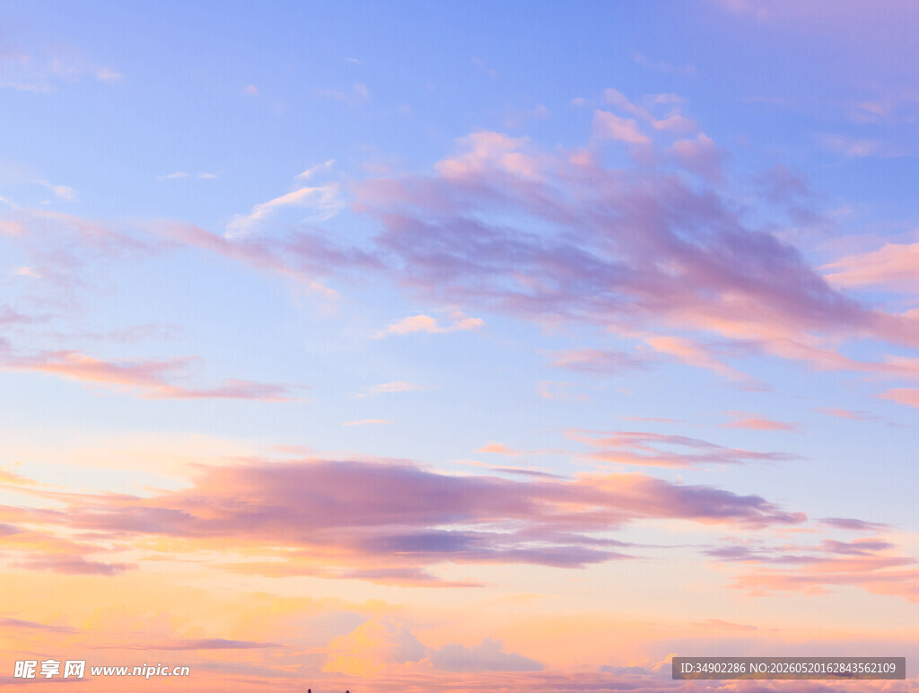 梦幻天空晚霞美景
