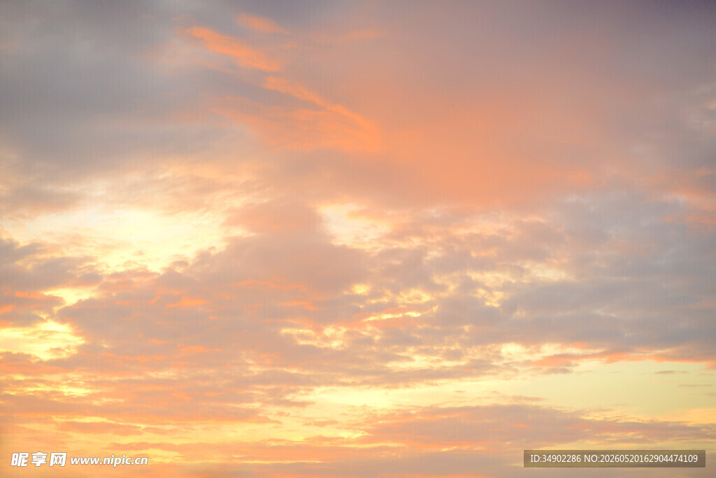 绚丽晚霞天空美景