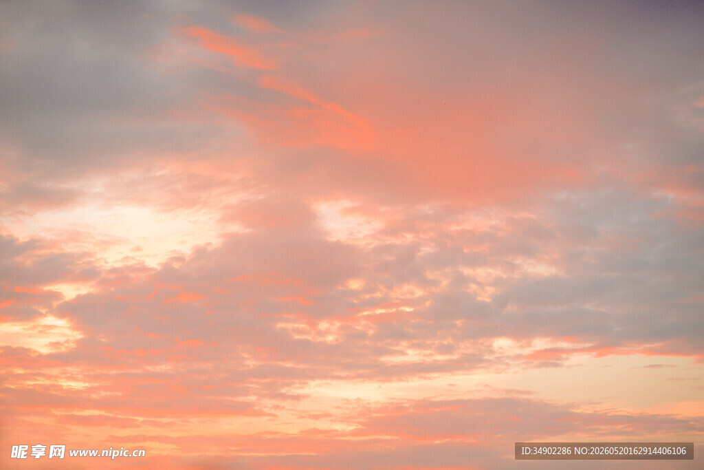 绚丽晚霞天空美景