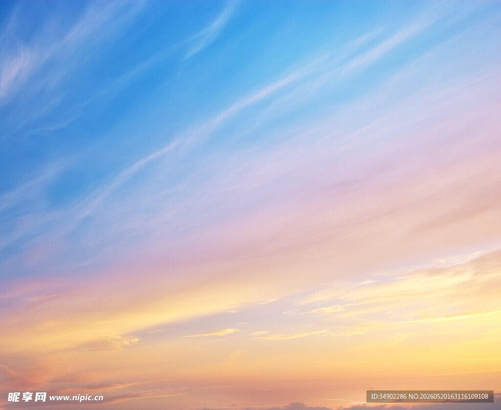 绚丽天空晚霞美景