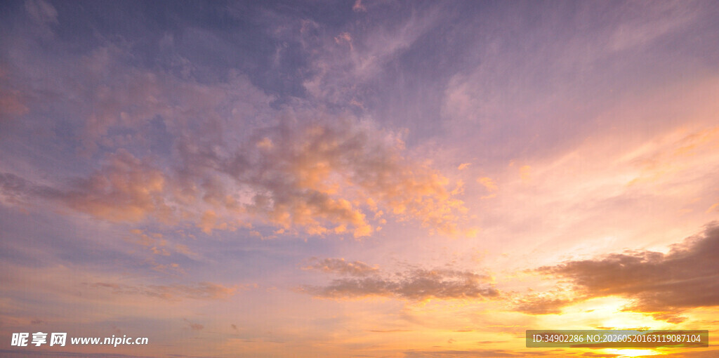 绚丽晚霞天空美景