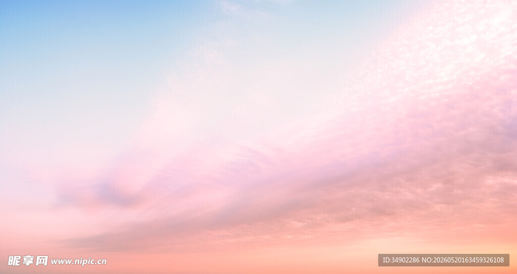 梦幻天空晚霞美景