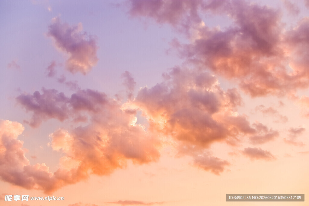 梦幻晚霞天空美景