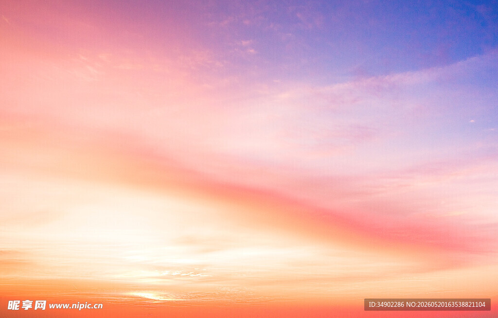 绚丽天空晚霞美景