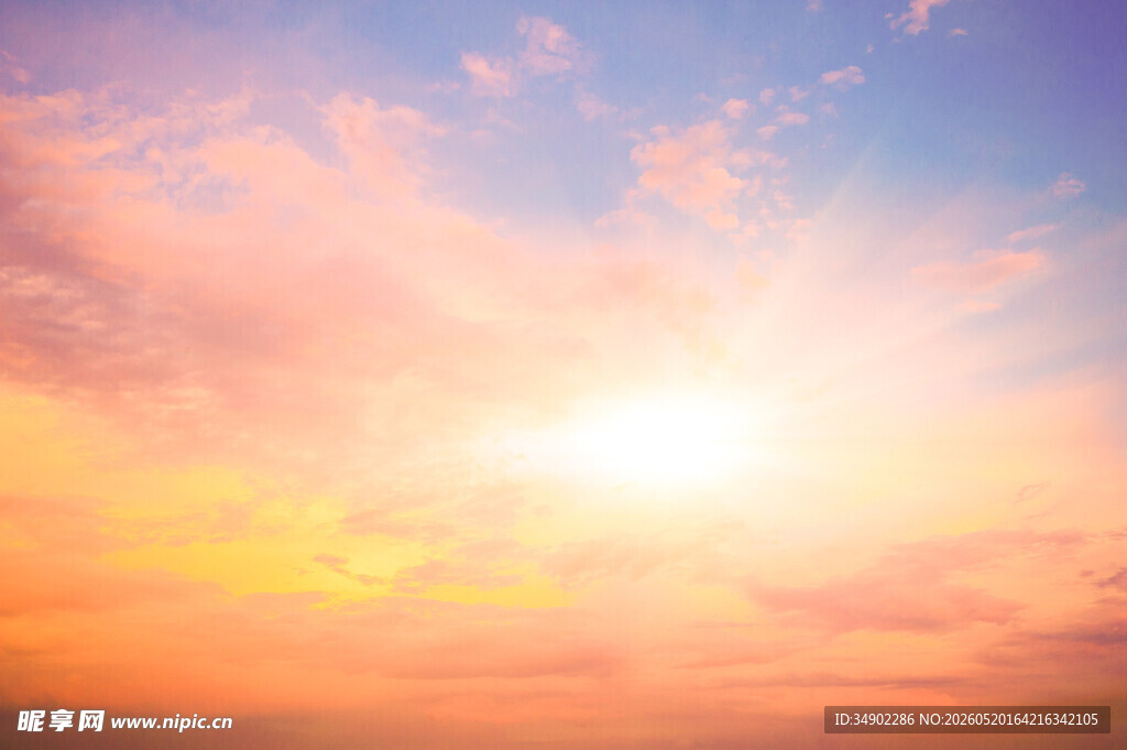 绚丽日出天空美景