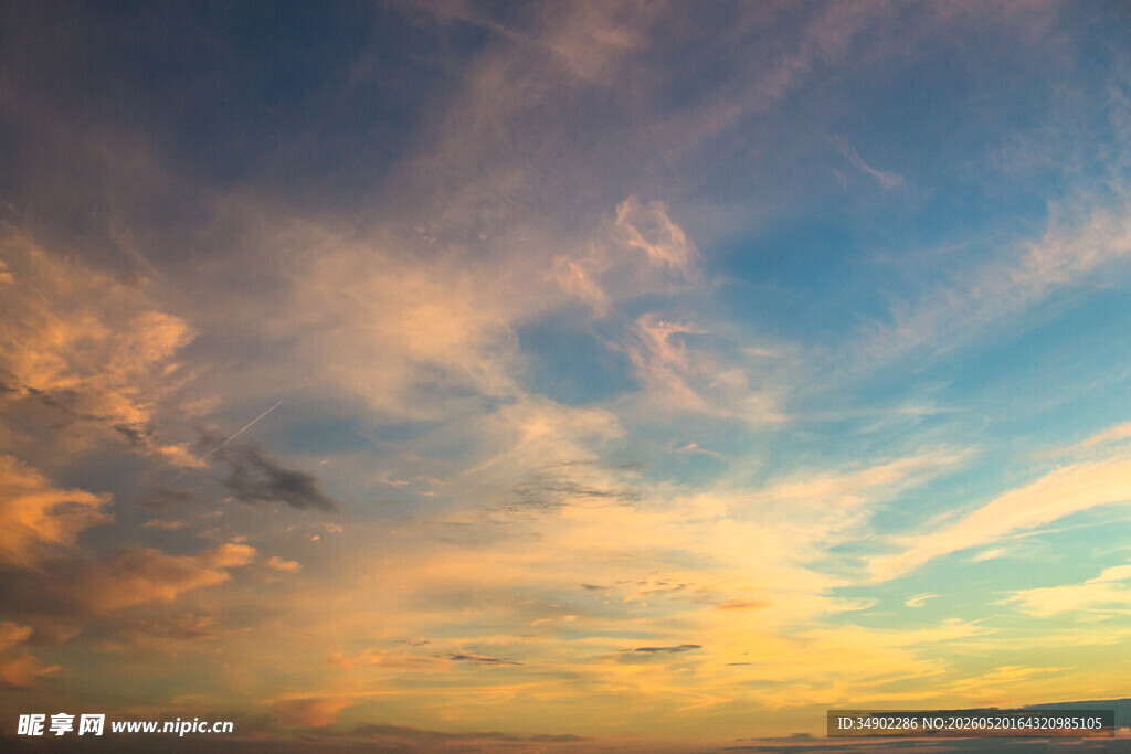 绚丽晚霞天空美景