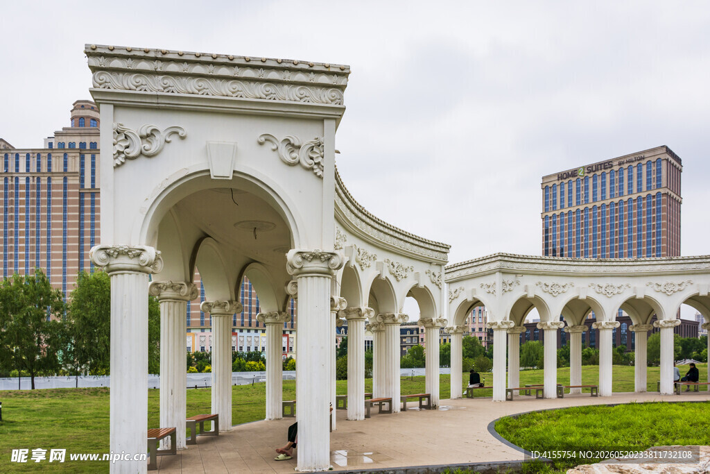 欧式拱门建筑景观
