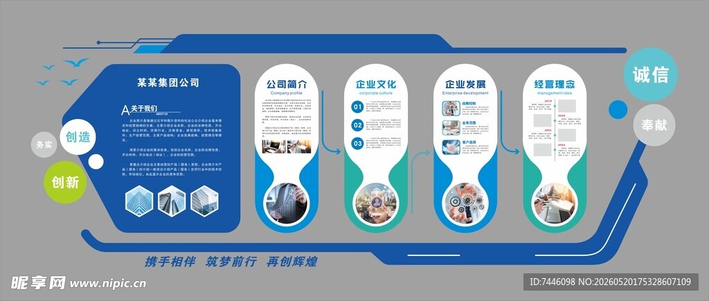 公司简介发展历程文化墙