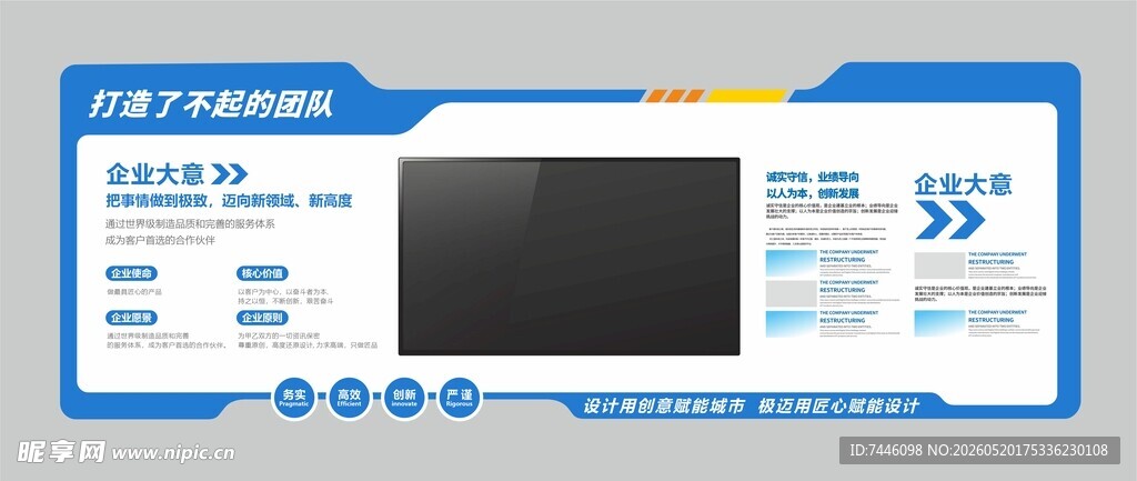 企业大意企业文化墙简介