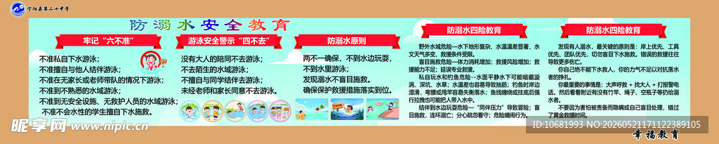 防溺水展板