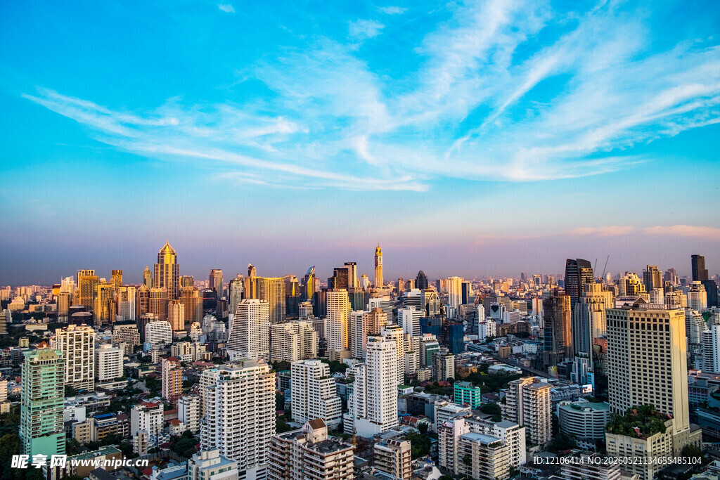 城市天际线繁华都市景观
