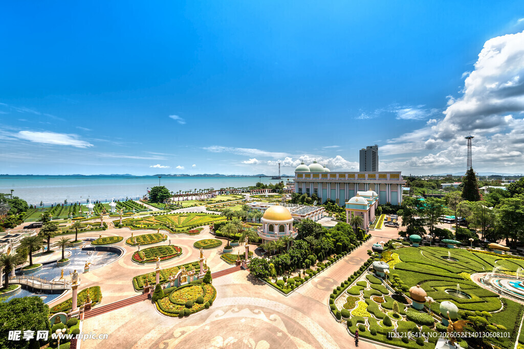 海滨度假胜地景观俯瞰