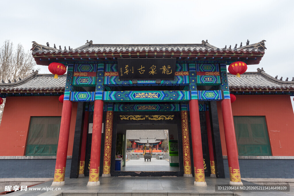 中式古典门楼建筑景观
