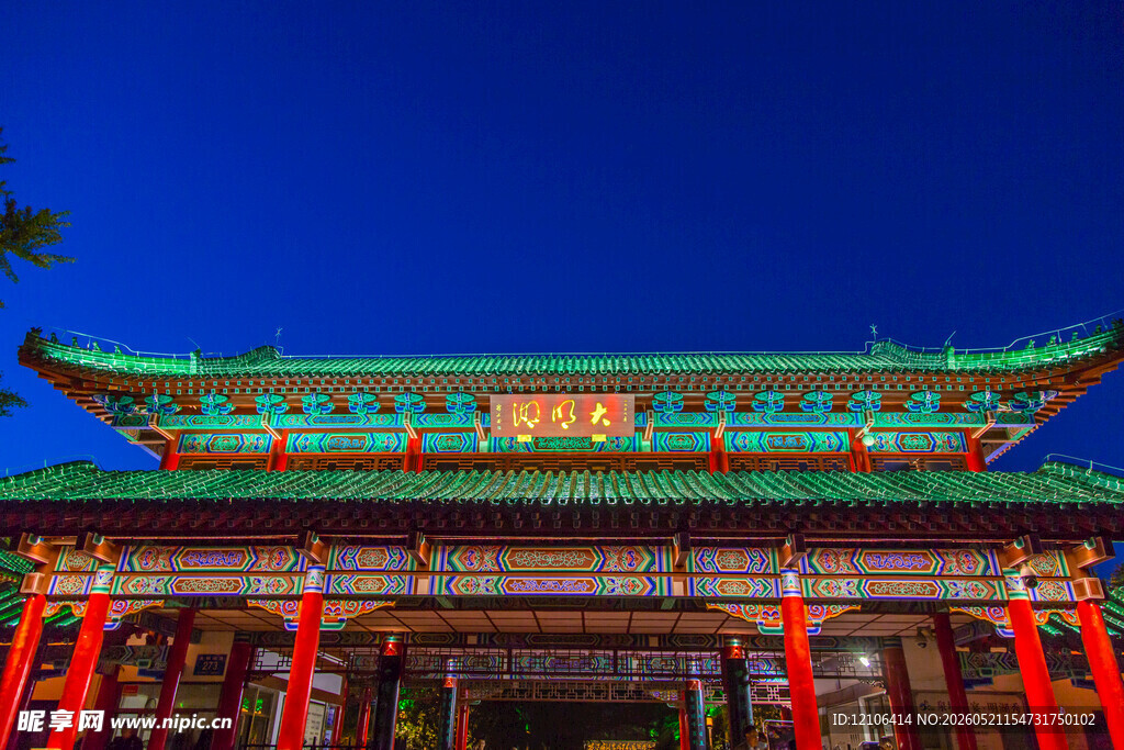 古建夜景中式传统之美