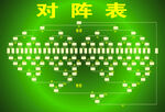 绿色对阵表图案
