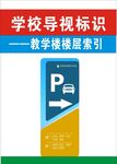 学校教学楼停车指引标识