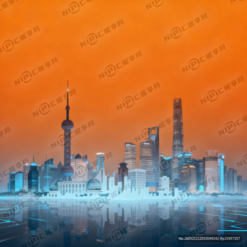 生成一个橙色有科技感的背景