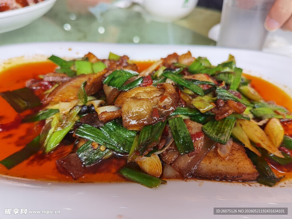葱蒜回锅肉