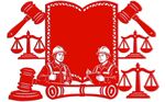 依法治国文化法律主题插画