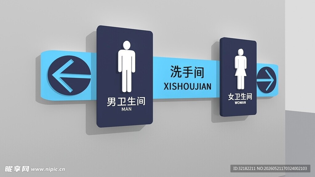 洗手间导视