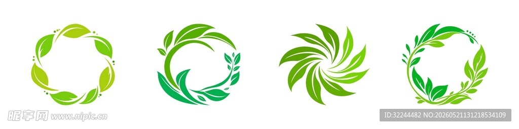 绿叶装饰图案