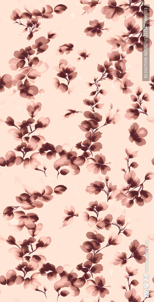 粉色背景上的细碎花瓣