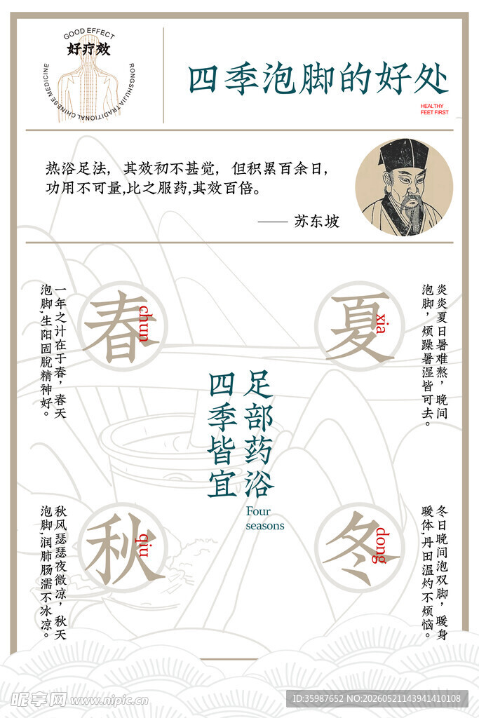 四季泡浴的舒爽